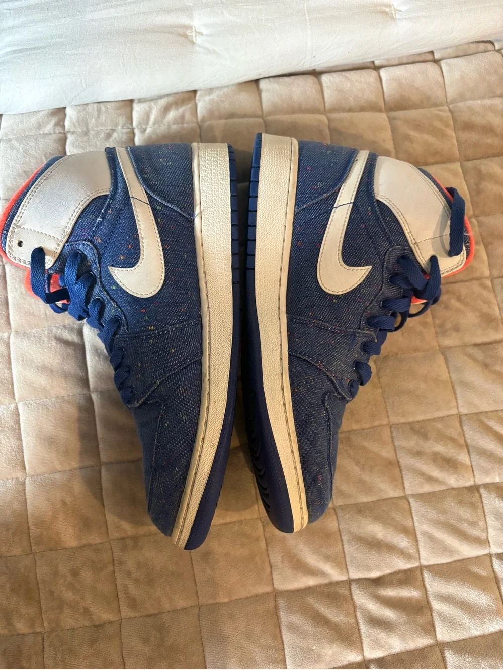 Air Jordan High Top Sneakers in Denim Blue